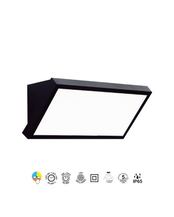 CREEK * APLIQUE EXTERIOR NEGRO LED IP65 - 20W - CCT